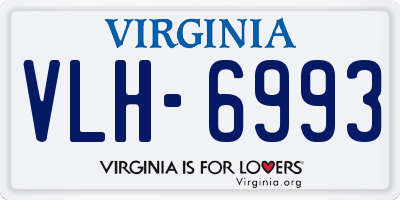 VA license plate VLH6993