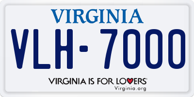 VA license plate VLH7000