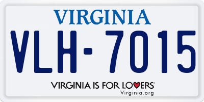 VA license plate VLH7015