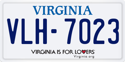 VA license plate VLH7023