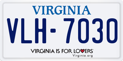 VA license plate VLH7030