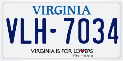 VA license plate VLH7034