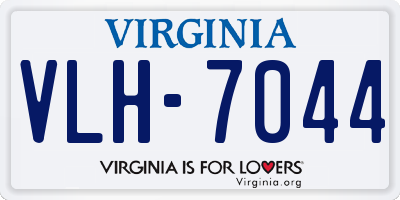 VA license plate VLH7044