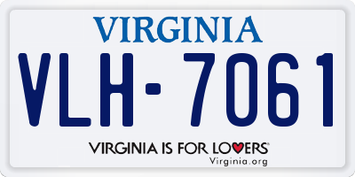 VA license plate VLH7061
