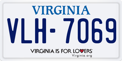 VA license plate VLH7069