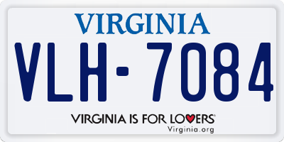 VA license plate VLH7084