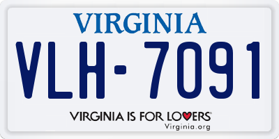 VA license plate VLH7091