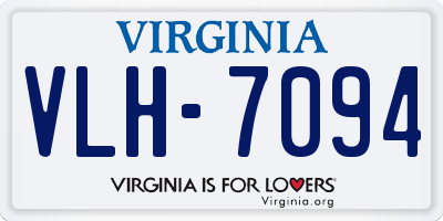 VA license plate VLH7094