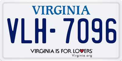 VA license plate VLH7096
