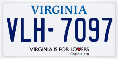 VA license plate VLH7097