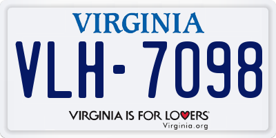 VA license plate VLH7098