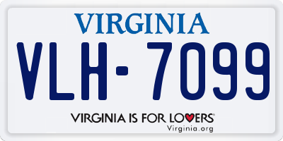 VA license plate VLH7099