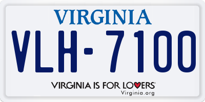 VA license plate VLH7100