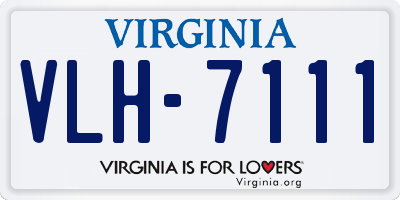 VA license plate VLH7111