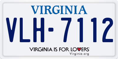 VA license plate VLH7112
