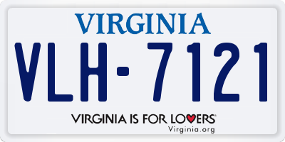 VA license plate VLH7121