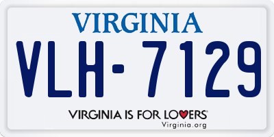 VA license plate VLH7129