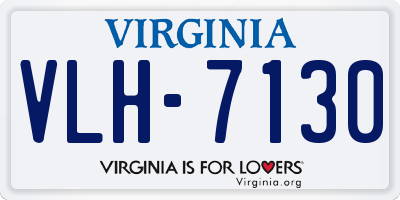 VA license plate VLH7130