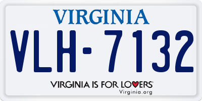 VA license plate VLH7132