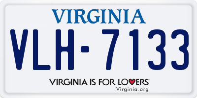 VA license plate VLH7133