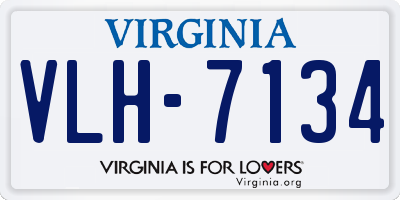VA license plate VLH7134
