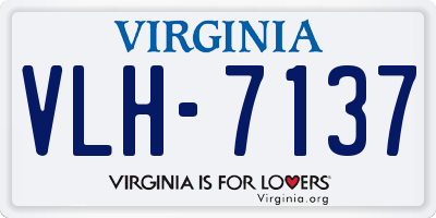 VA license plate VLH7137