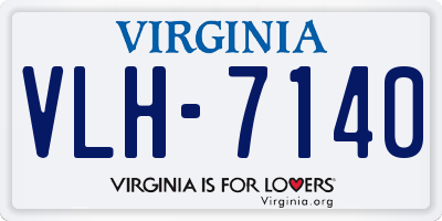 VA license plate VLH7140