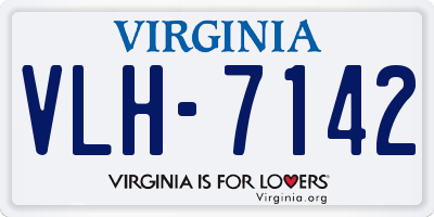 VA license plate VLH7142
