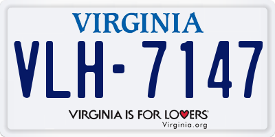 VA license plate VLH7147