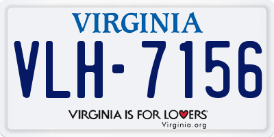 VA license plate VLH7156