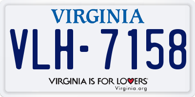 VA license plate VLH7158