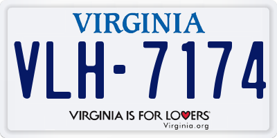 VA license plate VLH7174