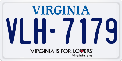 VA license plate VLH7179