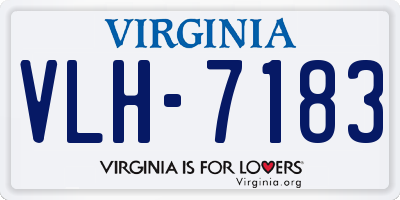 VA license plate VLH7183