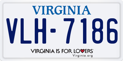 VA license plate VLH7186
