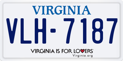 VA license plate VLH7187