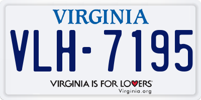 VA license plate VLH7195