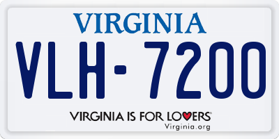 VA license plate VLH7200