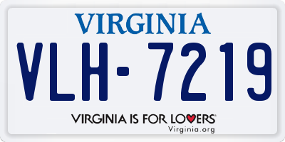 VA license plate VLH7219