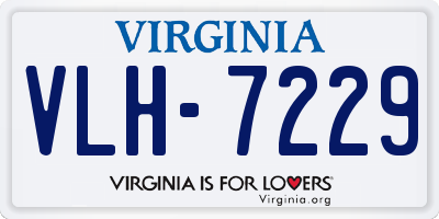 VA license plate VLH7229