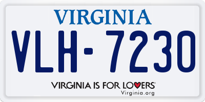 VA license plate VLH7230