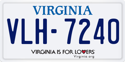 VA license plate VLH7240