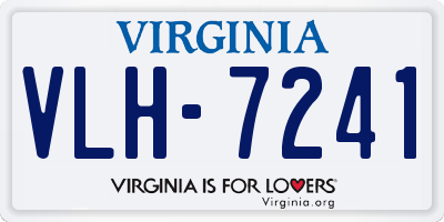 VA license plate VLH7241