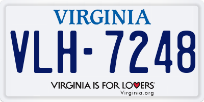 VA license plate VLH7248