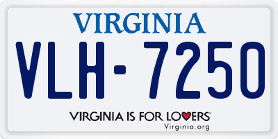 VA license plate VLH7250