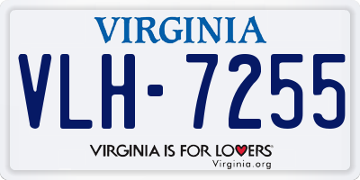 VA license plate VLH7255
