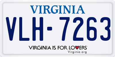VA license plate VLH7263