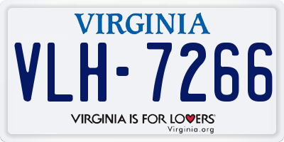 VA license plate VLH7266