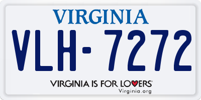 VA license plate VLH7272