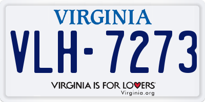 VA license plate VLH7273